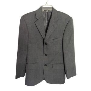 ALFANI black and gray micro pattern sports coat wool blazer jacket size 36S